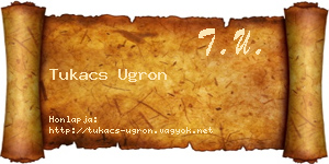 Tukacs Ugron névjegykártya